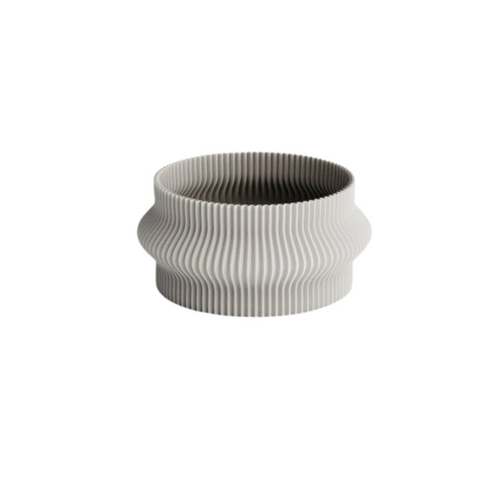 Bild von recozy Dekovase Cavity Bowl ⌀19cm Hellgrau