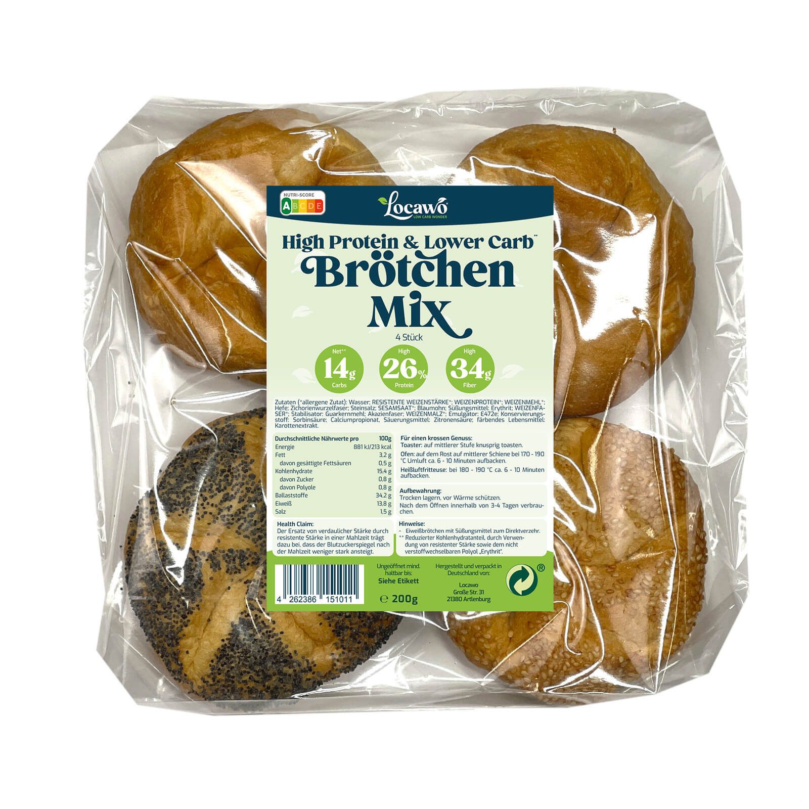 Bild von Locawo High Protein & Low Carb Brötchen Mix
