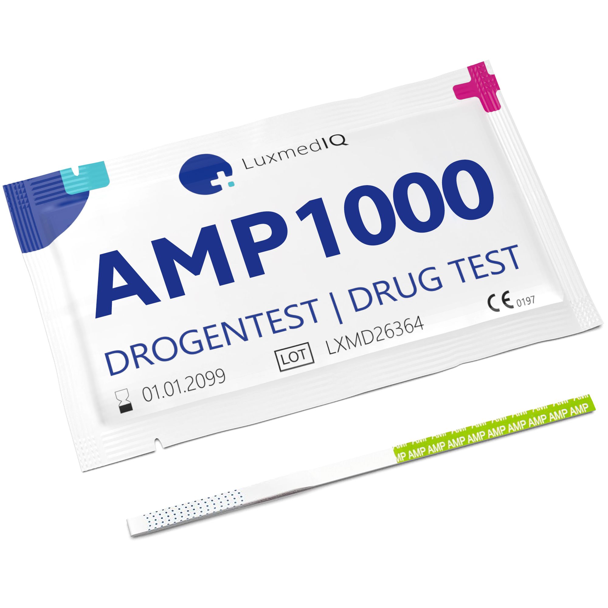 Bild von LuxmedIQ Drogenschnelltest für Amphetamin - Urin Drogentest Speed Pep - Cutoff 1.000 ng/mL