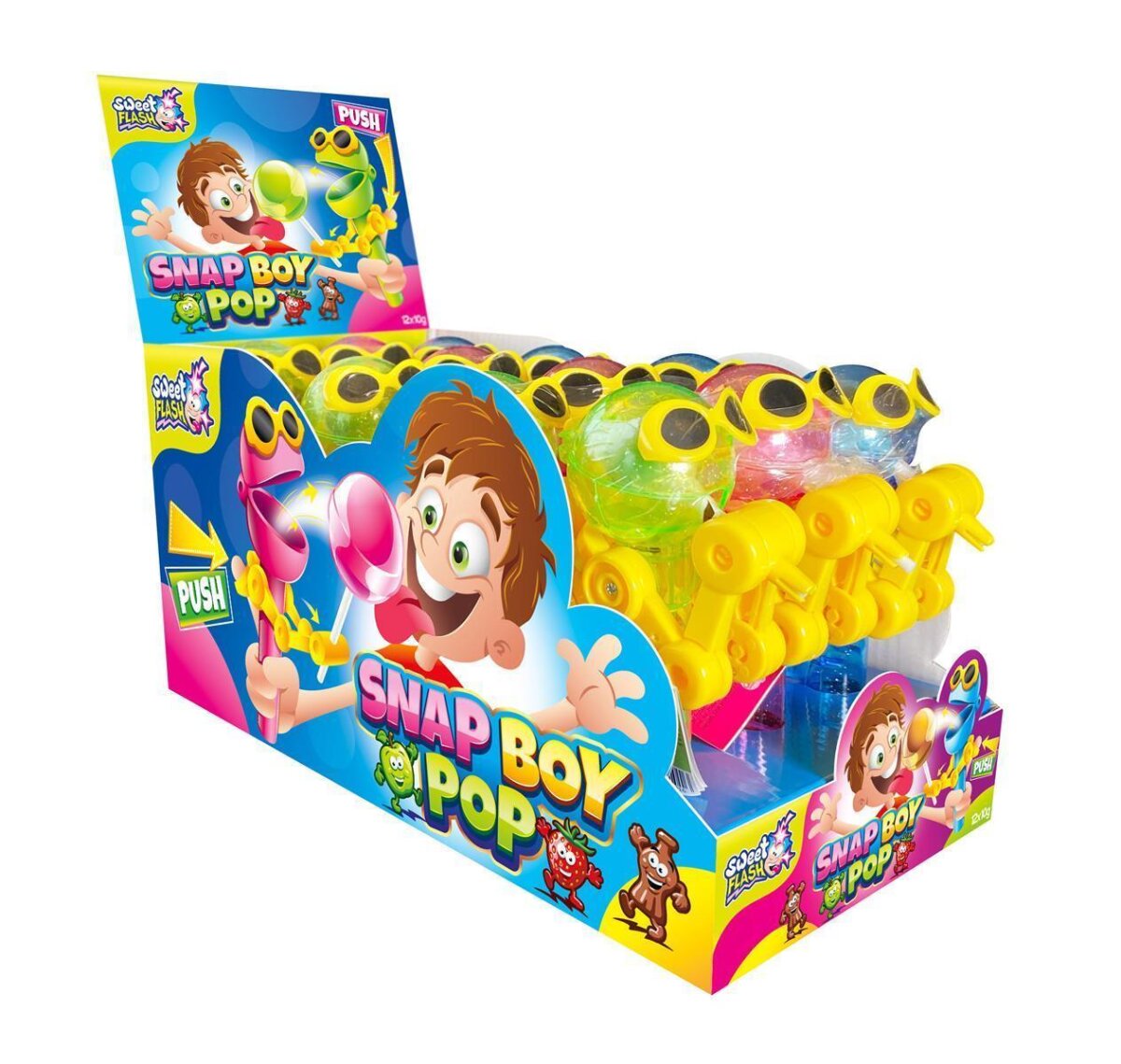 Bild von Display Komplett Snap Boy Pop Lutscher 12 Stück Wiederbefüllbar