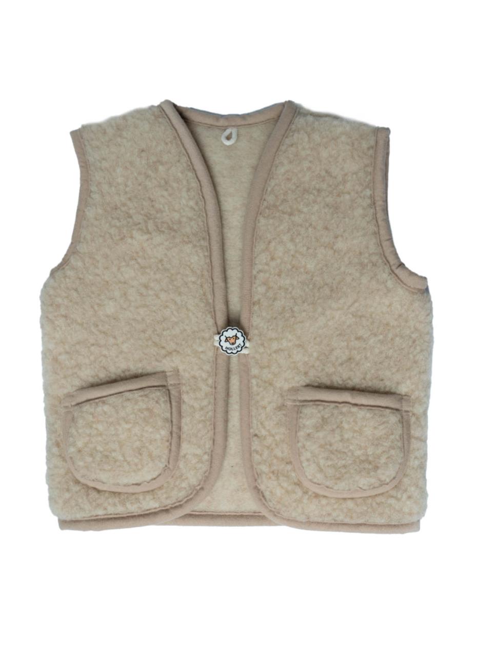 Bild von Merino Wool Vest for Children - PINOCCHIO Farbe: Beige | Größe: 110