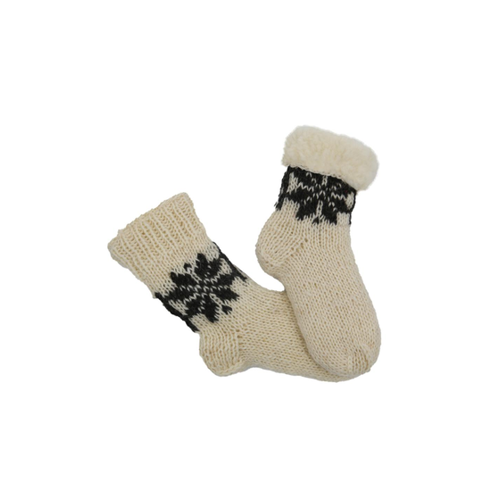 Bild von Handgestrickte Merino Wollsocken gefüttert Modell 10 in Größe 44/45