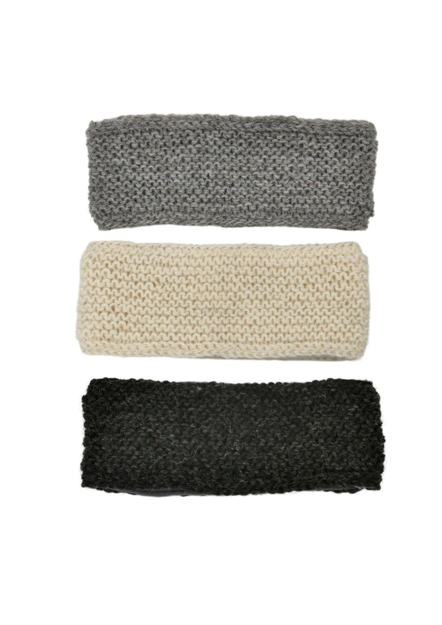 Bild von Handgestricktes Stirnband Antje Farbe: Schwarz