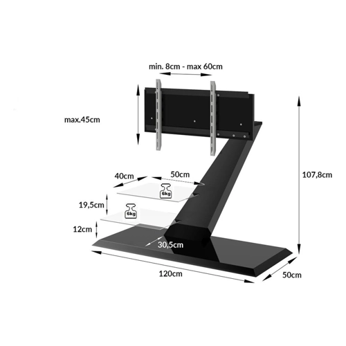 Bild von designimpex TV-Rack HZ-111 Hochglanz