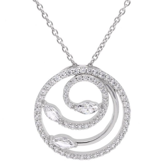 Bild von trendor Kette mit Anhänger Silber mit Zirkonia