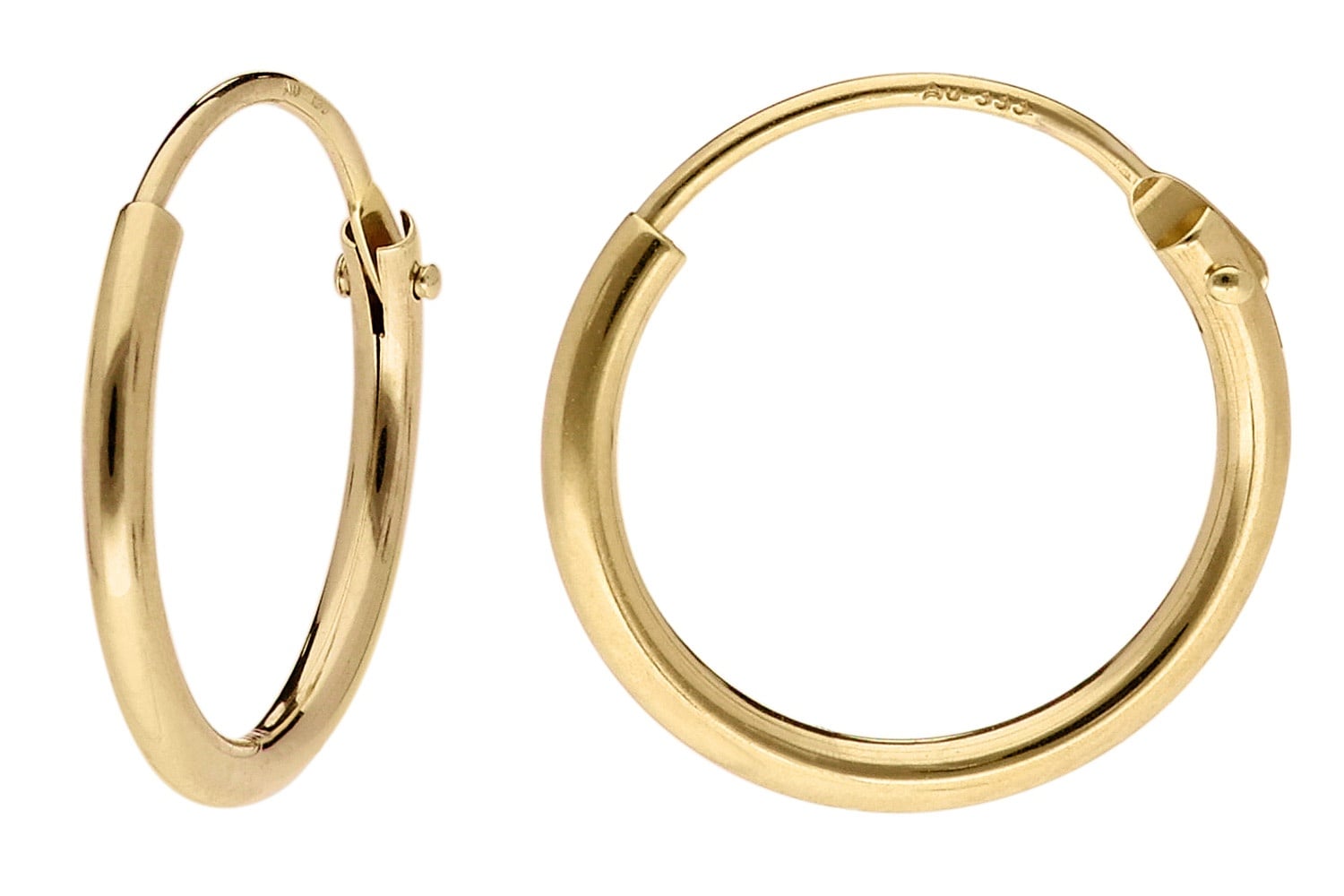 Bild von trendor 15170 Damen Ohrringe Gold 333 / 8K Creolen Breite 1,3 mm Ø 13 mm