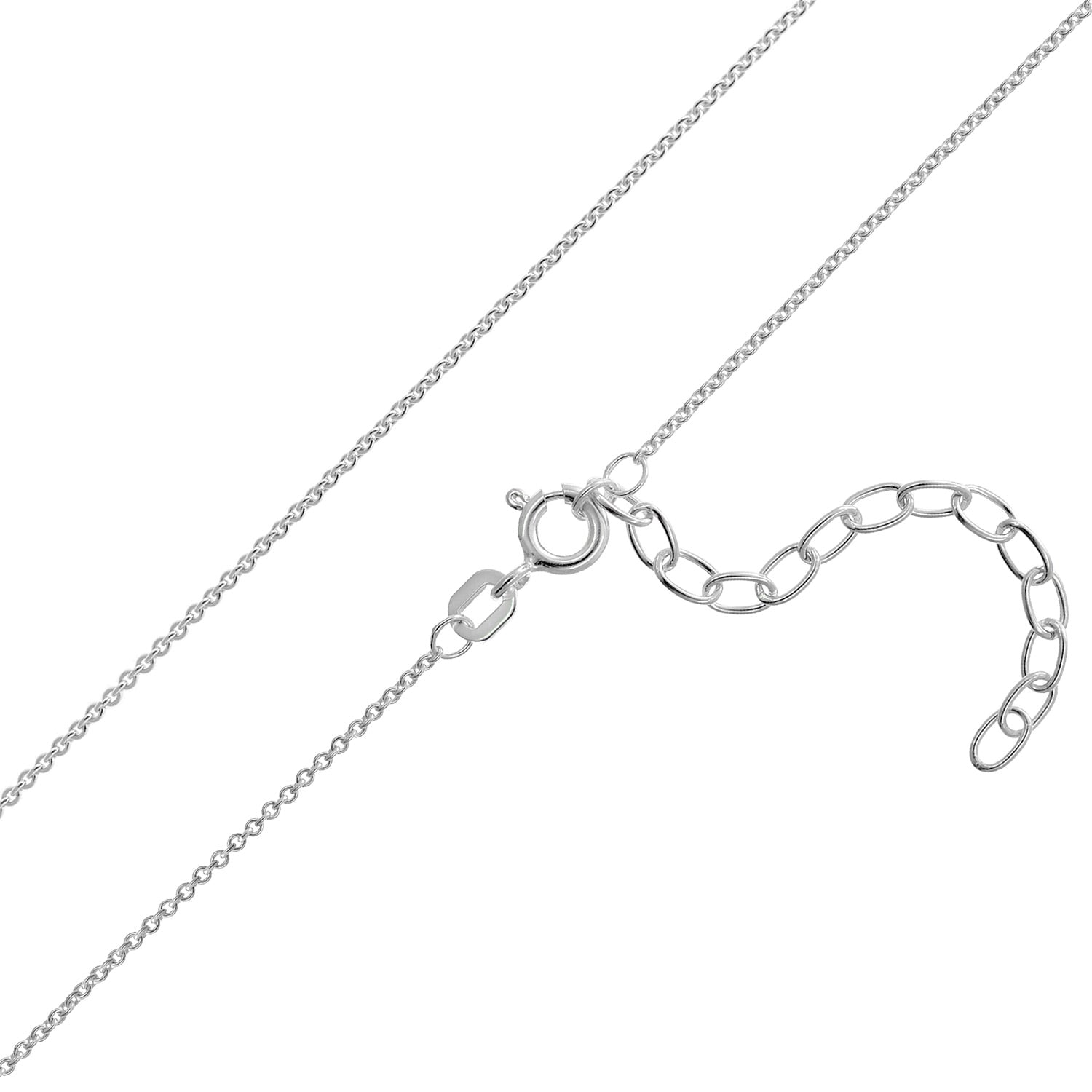 Bild von trendor 15673 Damen-Silberkette für Anhänger Ankerkette 38 cm Breite 1,1 mm