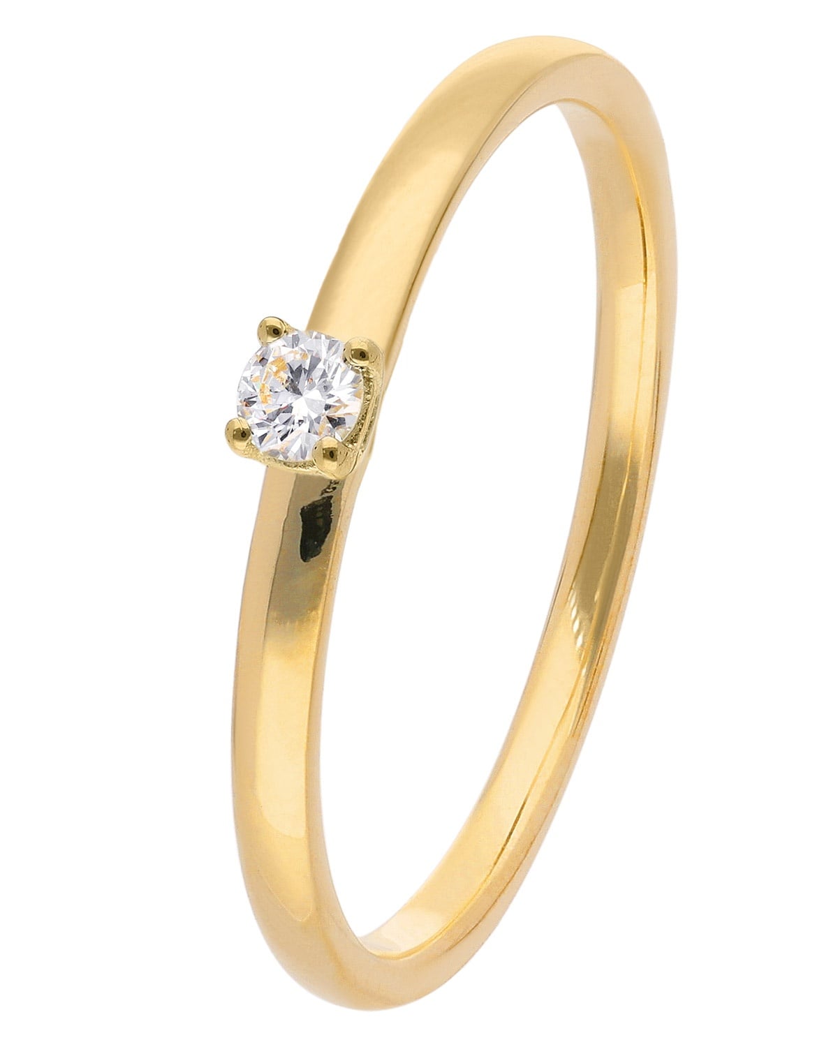 Bild von trendor 15884 Damen-Diamantring Gold 585/14K Brillant 0,06 ct