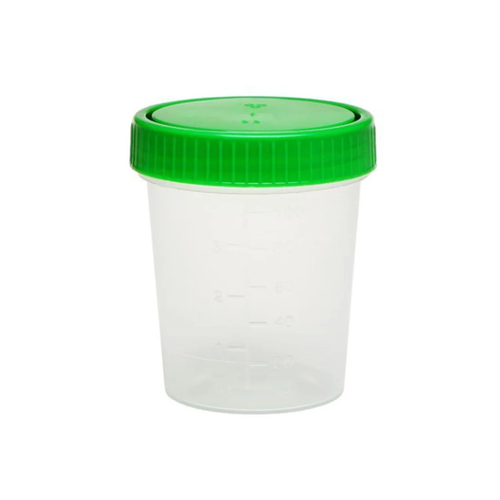 Bild von Graduierte Urinbecher mit Schraubverschluss 125ml von Hasemed