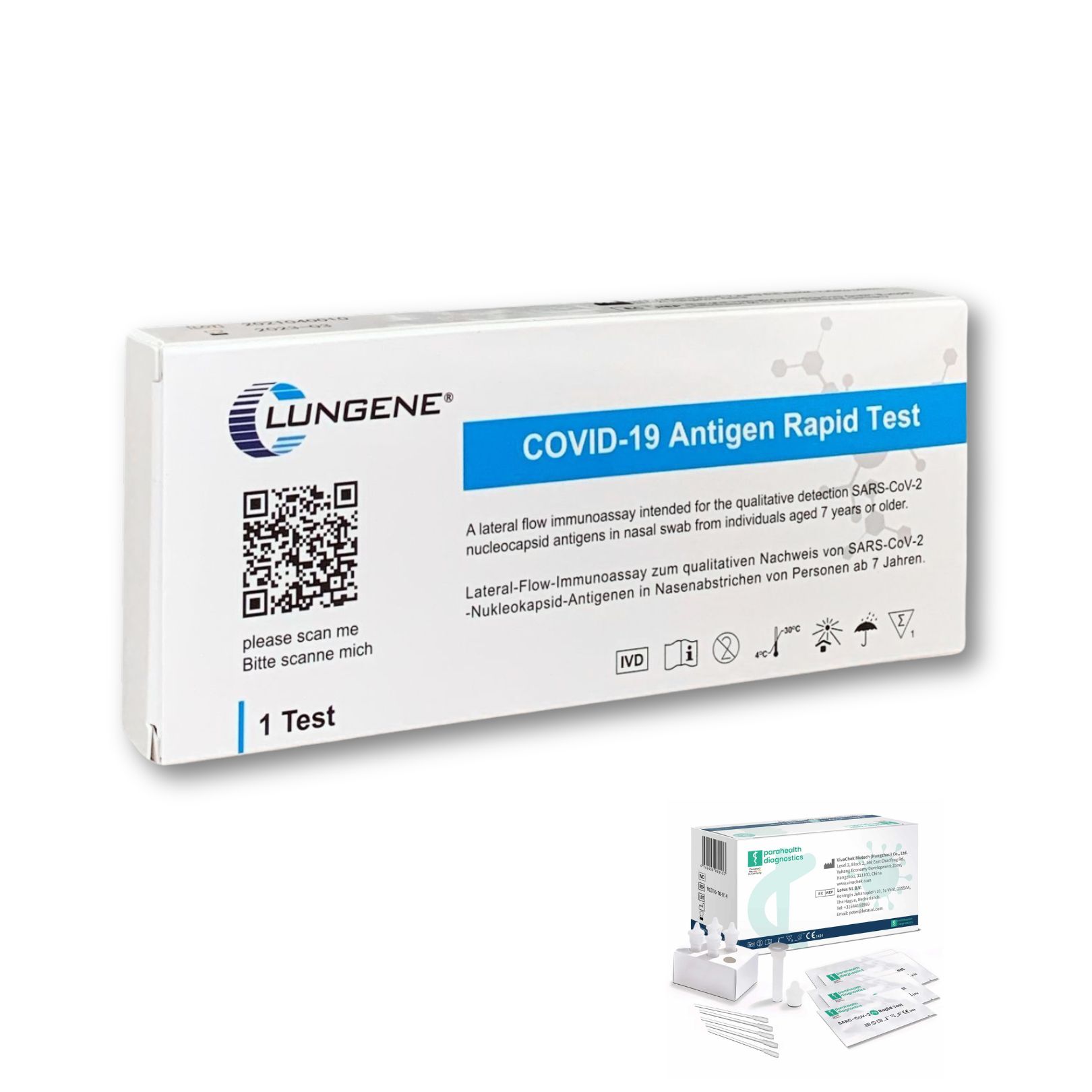Bild von Clungene Covid-19 Corona Antigen Schnelltest Einzeltest | GRATIS parahealth Tests