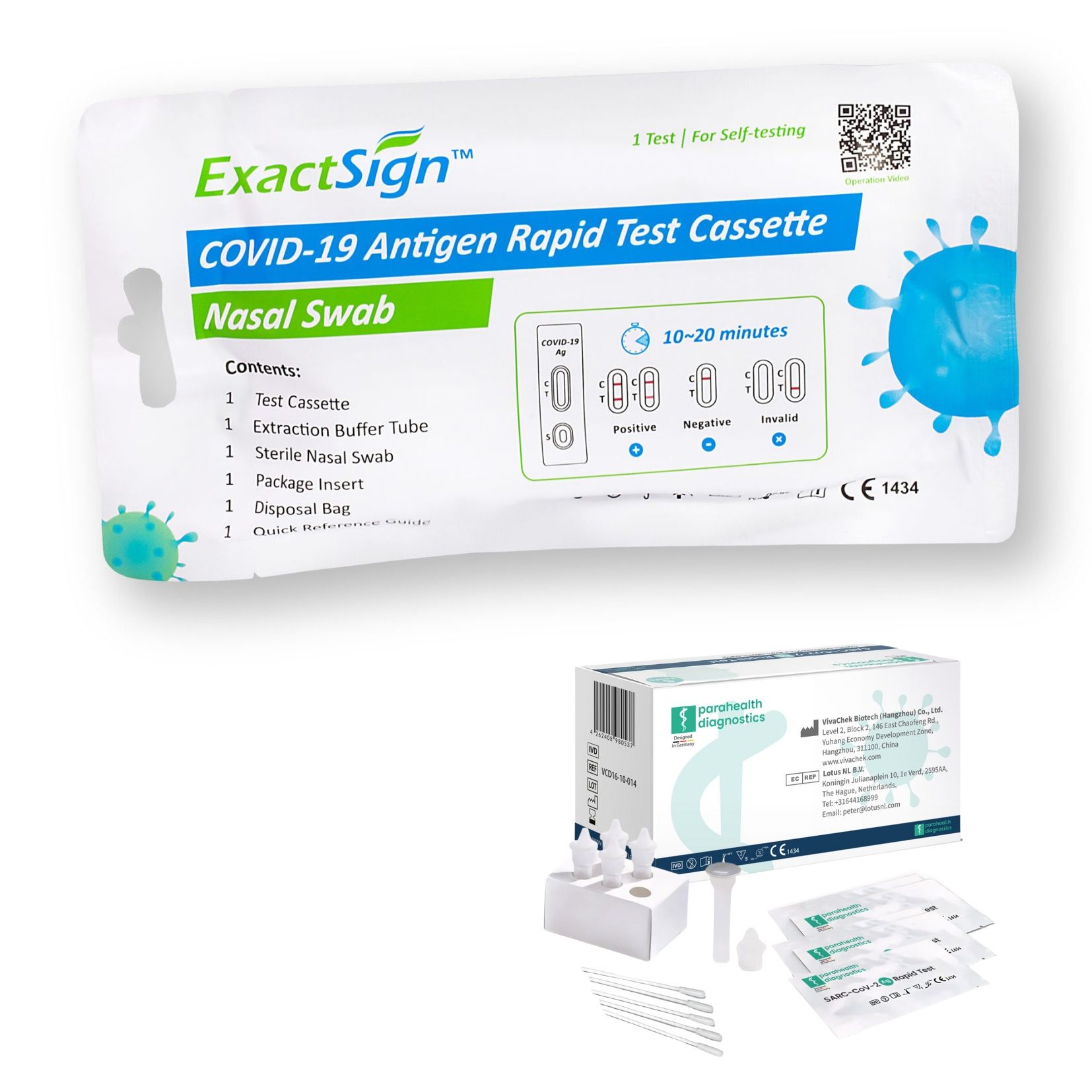 Bild von ExactSign COVID-19 Antigen Schnell-Selbsttest | GRATIS parahealth Corona Tests