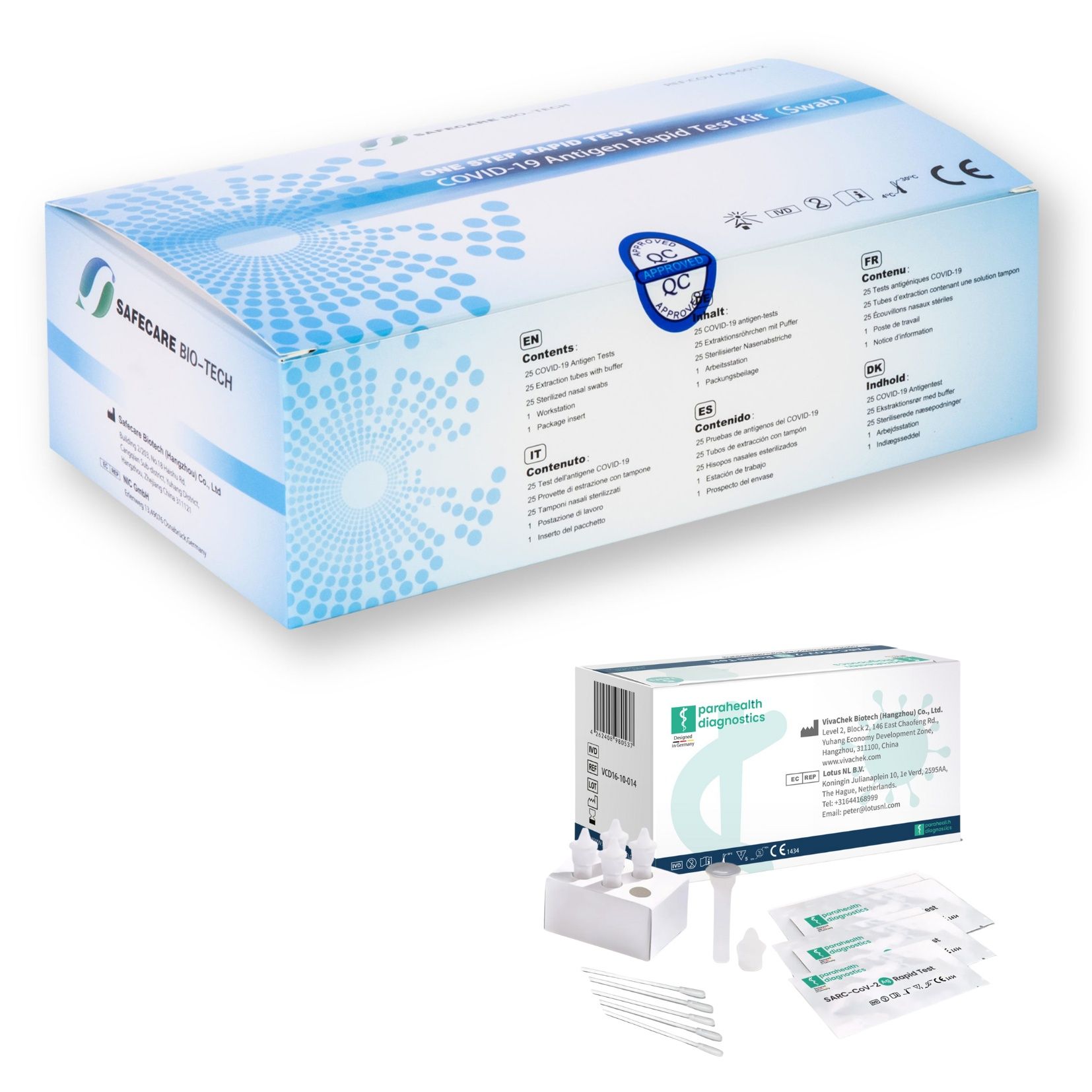 Bild von SAFECARE One Step COVID-19 Antigen-Schnelltestkit (Profitest 3in1)| GRATIS parahealth Corona Tests