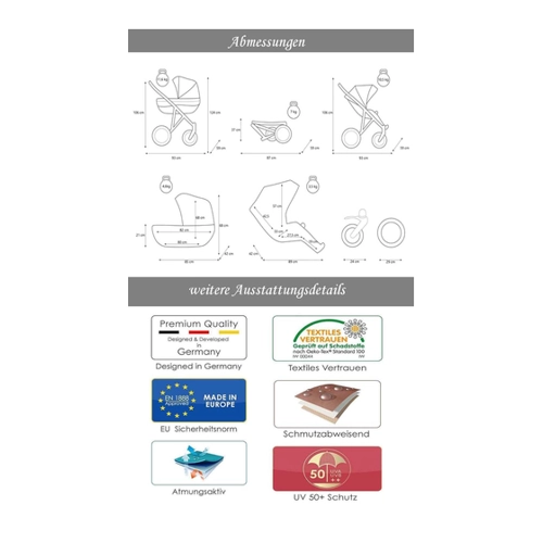 Bild von Kinderwagen-Set 5 in 1 Neo Gold – Das Multitalent für Eltern