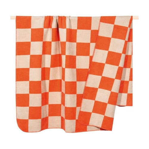 Bild von Wohndecke Decke Chess Karomuster Sand Orange (150x200cm) von PAD