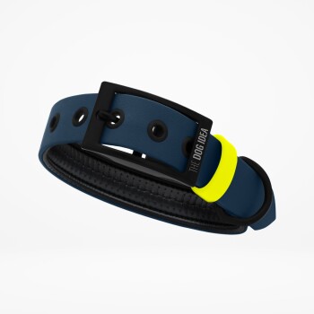 Bild von THE DOG IDEA Biothane Halsband Navy neon gelb XS