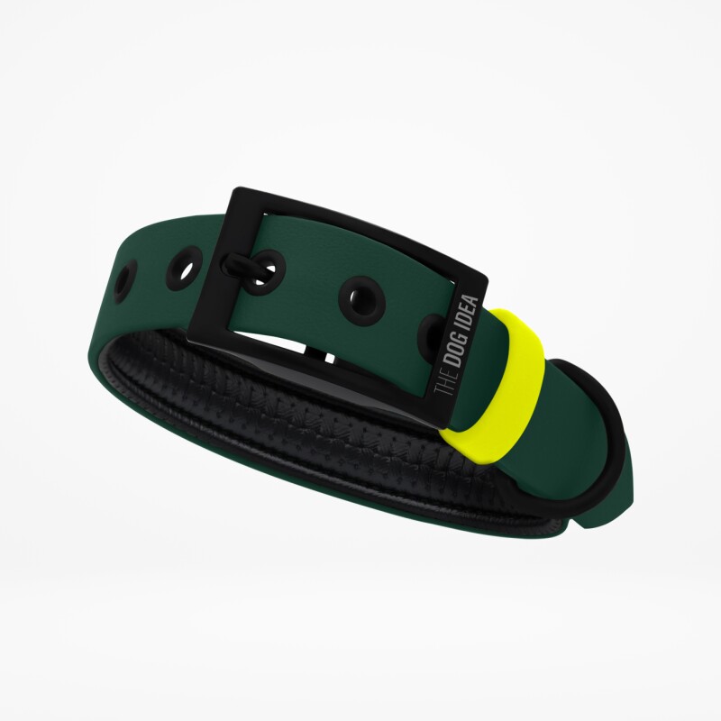 Bild von THE DOG IDEA Biothane Halsband Dunkelgrün XS