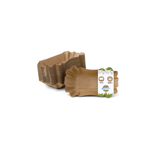 Bild von Pappschalen rechteckig aus Recyclingkarton