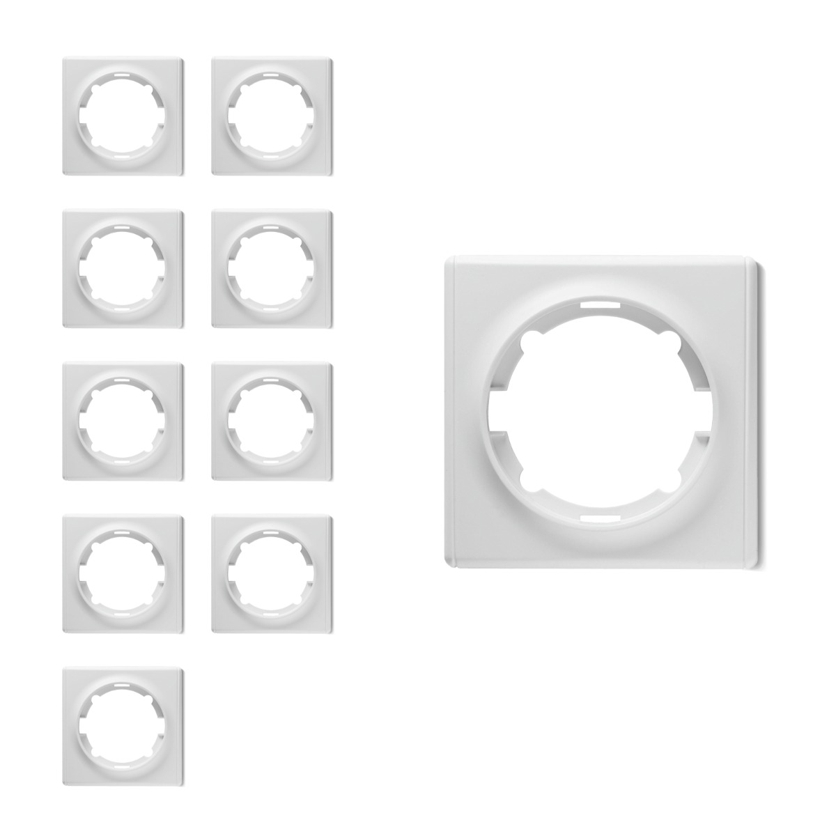 Bild von OneKeyElectro Set: 10x Florence Abdeckrahmen Set, Abdeckrahmen für Lichtschalter oder Steckdose 1fach, Unterputz, matt- antifingerprint, Schutzart IP20