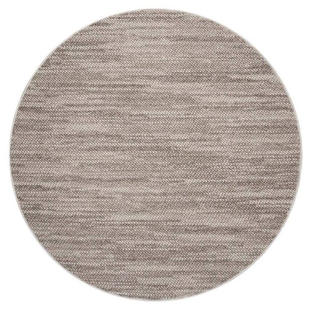 Bild von carpet city Teppich Kurzflor Wohnzimmer - Taupe - 160x160 cm Rund - Teppiche Boho-Style - Einfarbig - Schlafzimmer, Esszimmer