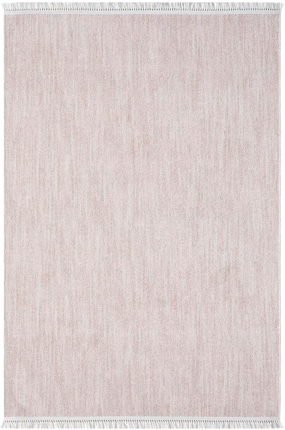 Bild von carpet city Kurzflor Teppich Wohnzimmer Creme - 200 cm Rund - Raute-Optik, 3D-Look - Teppiche Modern, Boho für Schlafzimmer, Esszimmer