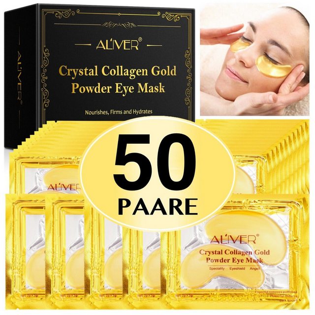 Bild von ALIVER Augenpads Crystal Collagen Gold Eye Mask Anti Aging Aliver, 50-tlg., Augenpads