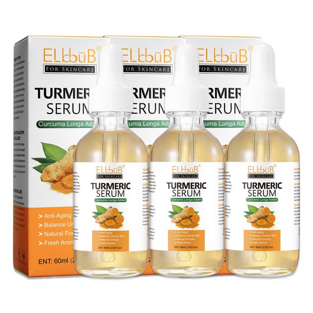 Bild von P-Beauty Cosmetic Accessories Gesichtsserum Kurkuma Serum Hyperpigmentation Pigmentflecken Entferner Bio Vegan, 3-tlg.