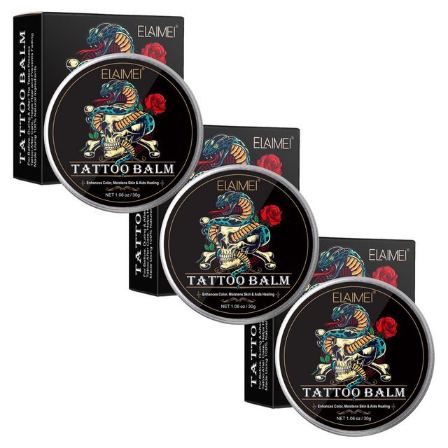 Bild von P-Beauty Cosmetic Accessories Hautcreme Tattoopflege Balsam Tattoocreme Aftercare Tattoo Tägliche Pflege Creme, 3-tlg.