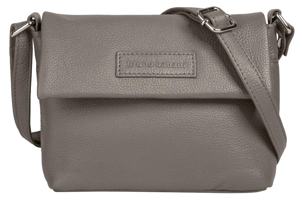 Bild von bruno banani Umhängetasche Echt Leder Damen | Kompakte Umhängetasche, ideales Accessoire, abnehmbarer Schultergurt, modernes Colour-Blocking grau | 022129