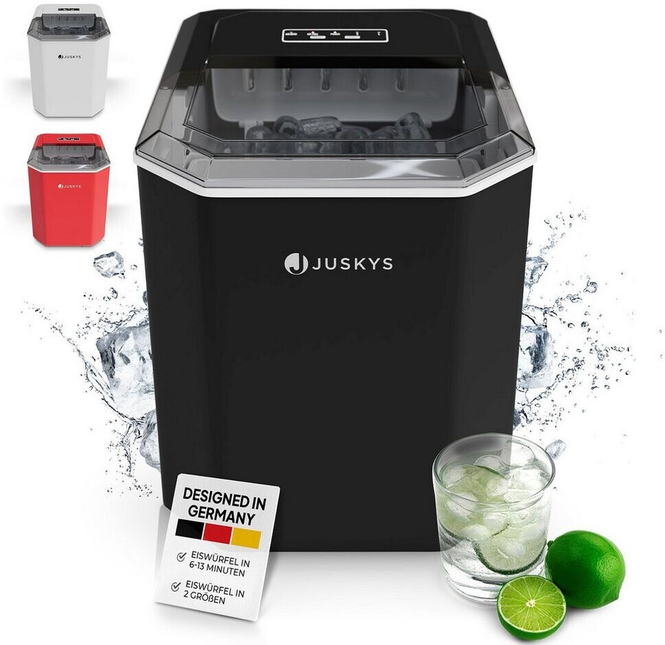 Bild von Juskys Eiswürfelmaschine IceOracle - Cocktail Eiswürfel in 6-13 min - Mini Eiswürfelbereiter für 12 kg/Tag - Großer Eiswürfelbehälter - Schwarz