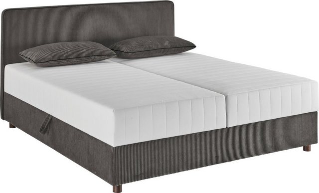 Bild von ATLANTIC home collection Stauraumbett Corinna, 2 Liegeflächen mit Taschenfederkern, Stauraum seitlich zu öffnen, Härte H2