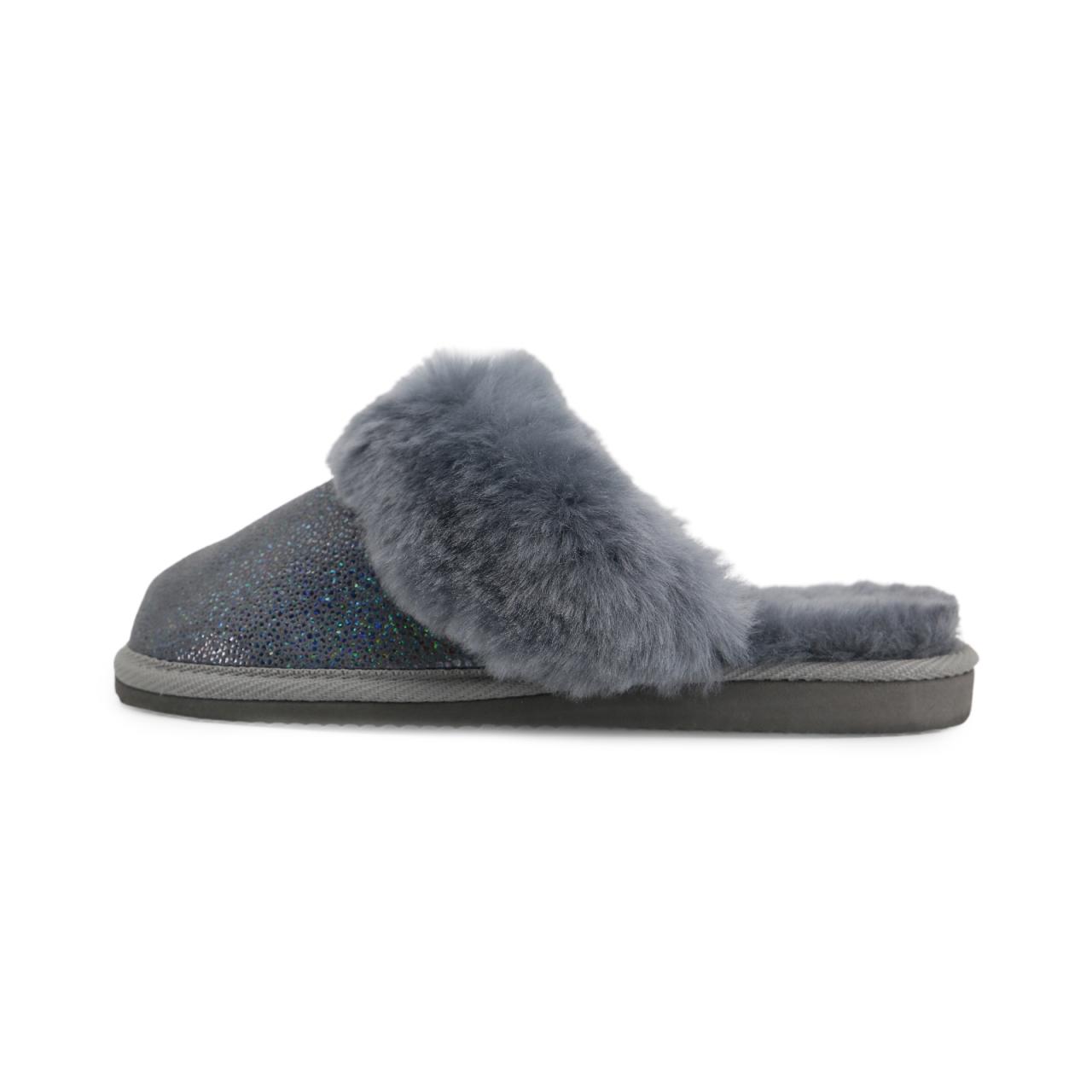 Bild von Lammfell Hausschuhe B-Ware Malibu Glitzer Schuhgröße: EUR 38 | Farbe: Blau