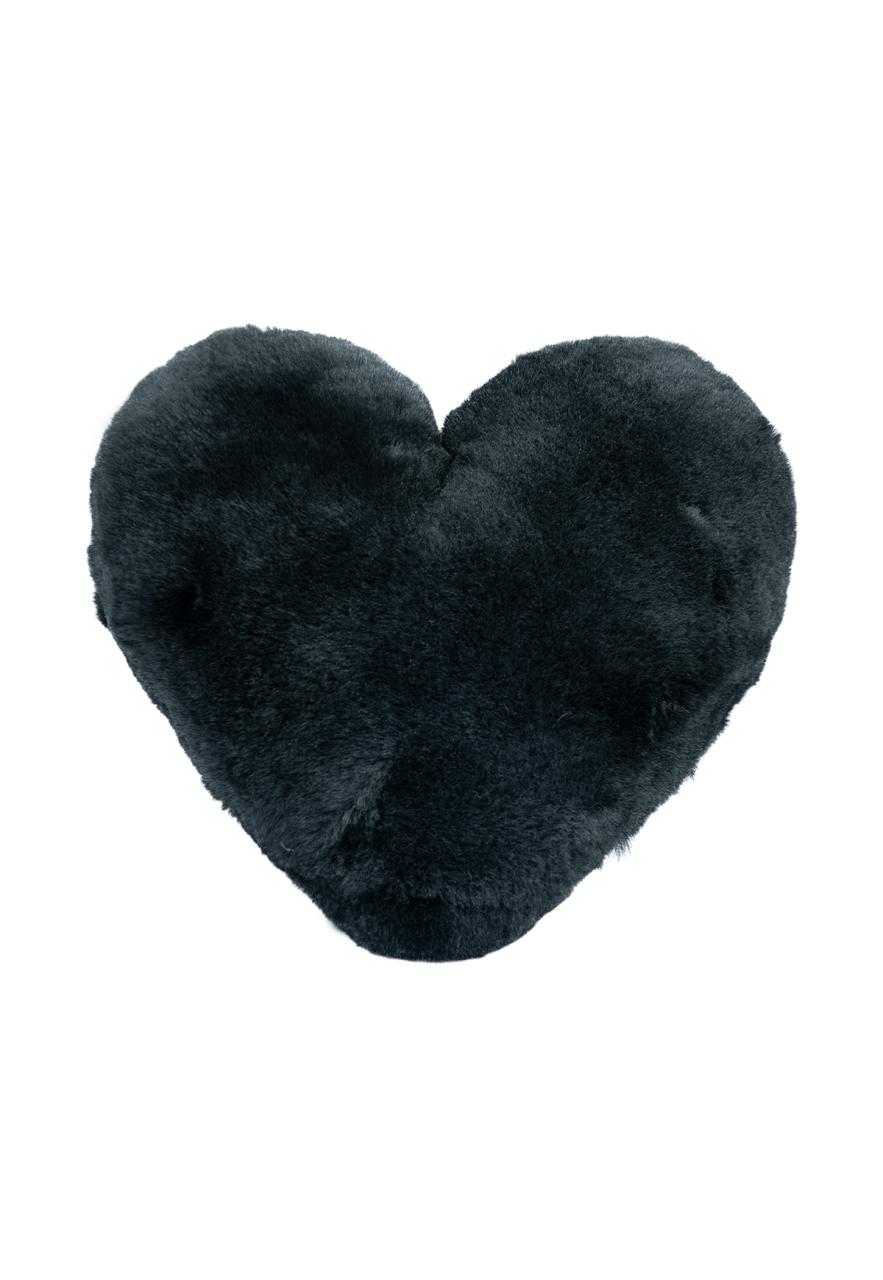Bild von Lambskin Pillow - BLACK HEART