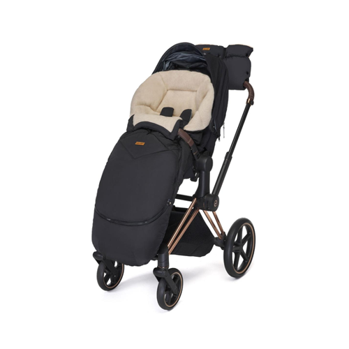 Bild von Kinderwagenfußsack aus Merinowolle MAXI Farbe: Schwarz