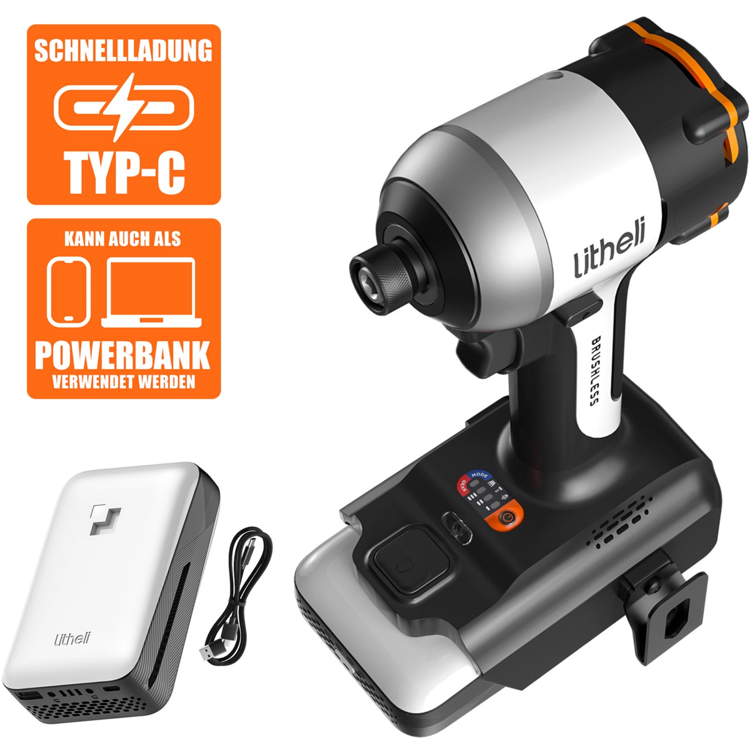 Bild von Litheli 18 V Akku-Schlagschrauber Maschine mit Akku EPT020009 inkl. 2 Ah Akku