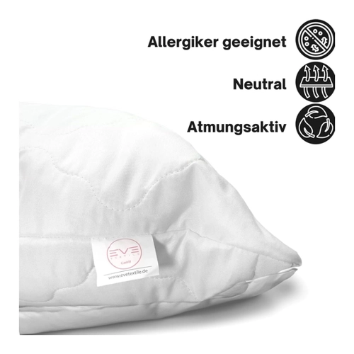 Bild von EVE Textile® Kopfkissen 80x80 cm - Komfort für jeden Schlafstil