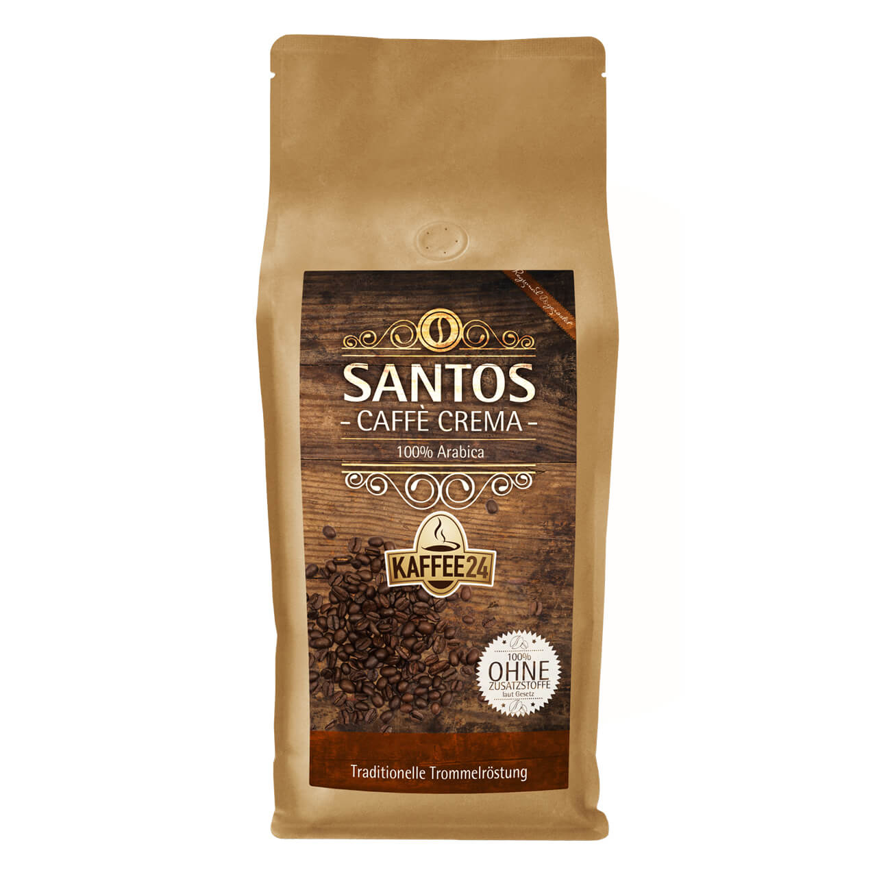 Bild von Kaffee24 SANTOS CAFFÈ CREMA ganze Bohnen 1kg