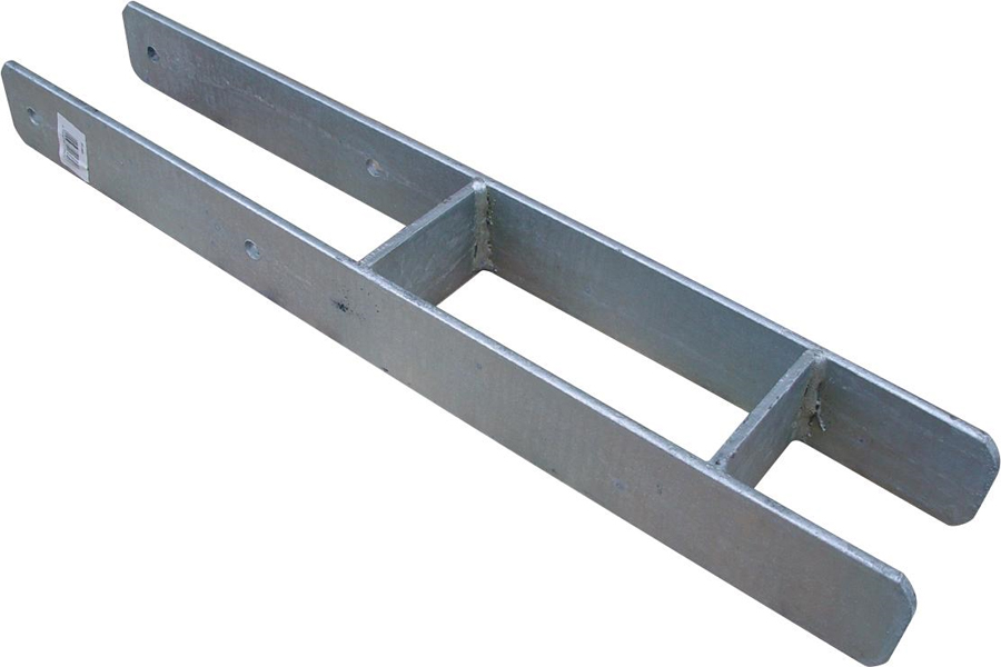 Bild von H-Pfostenträger feuerverzinkt für Schnittholz und Pfosten-141 mm / 14 x 14 cm Pfosten