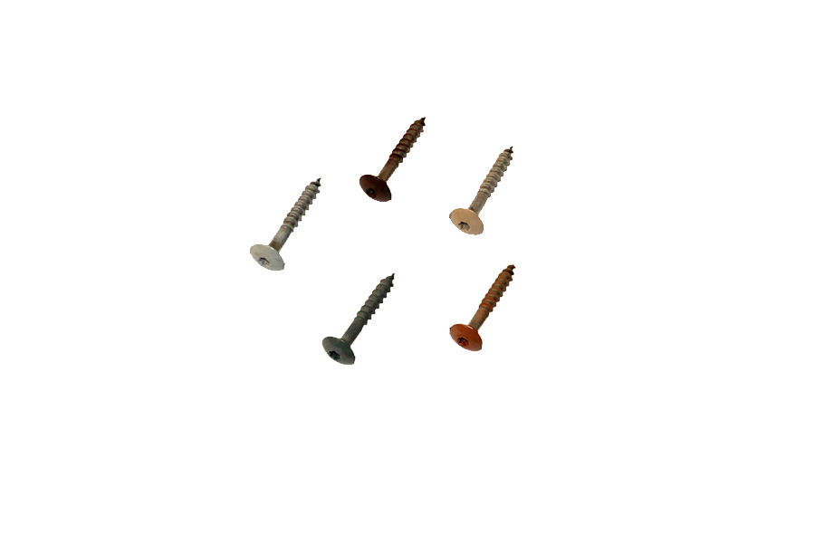 Bild von Schraube für Fassadenverkleidung, Edelstahl AISI 304, Torx Kopf farbig,  4,2 mm (D) x 38 mm (L), VE 100 St. inkl. Bit, (passend Serie WE35/60), reicht für 6 m²-dunkelgrau