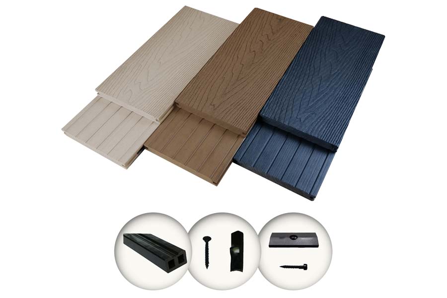 Bild von WPC Komplettset Massiv WoodoMalta 18 x 146 mm-braun-4 m-38 m²