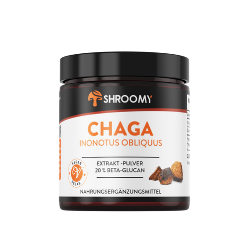 Bild von SHROOMY Chaga Extrakt Pulver - Hochwertiger Pilzextrakt für deine Gesundheit