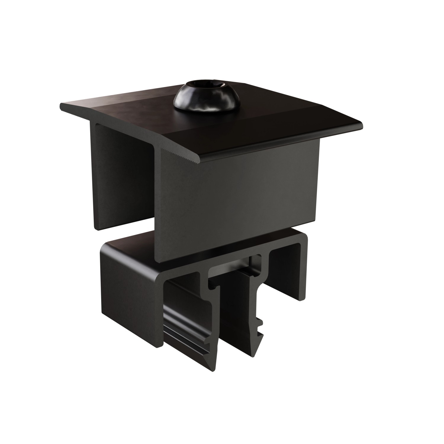 Bild von SolMount Mittelklemme für Modulhöhe 27-37 mm schwarz Eloxiert