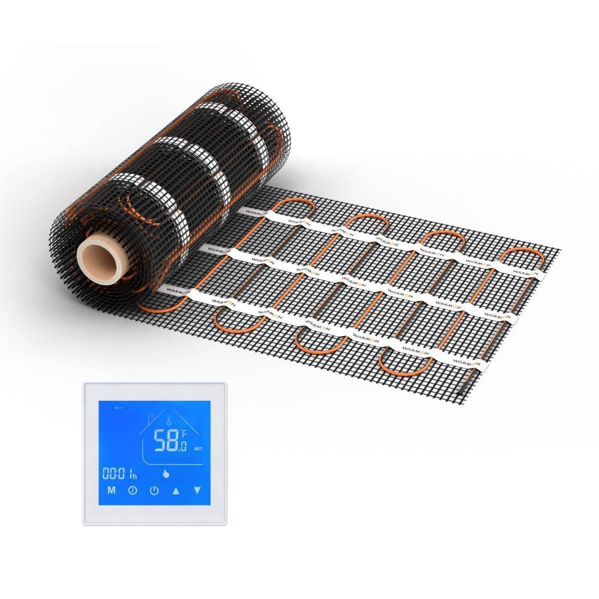 Bild von Heizmatte WARMON ULTRA 200 W/m² mit Thermostat MCS 450 Touch weiß 6 m²