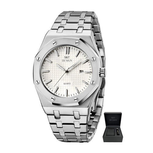 Bild von S&T Design Quarzuhr Herrenuhr Armbanduhr Edelstahl Herren Uhr