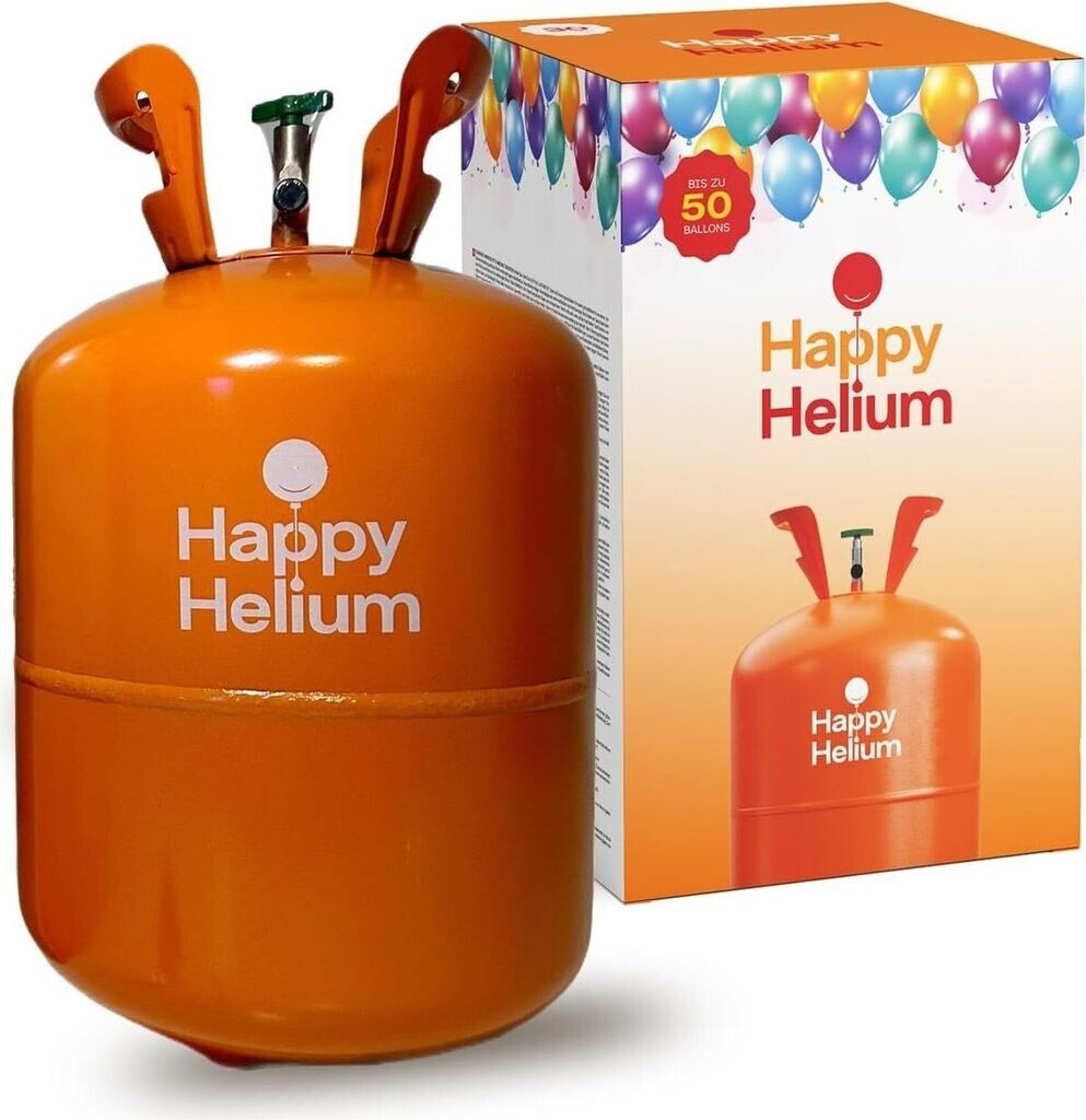 Bild von Happy Helium® Ballongas Helium für 50 Luftballons | Heliumgas mit Füllventil - Balloon Gas 400 Liter (0,4 m³) für Geburtstag, Hochzeit, Party