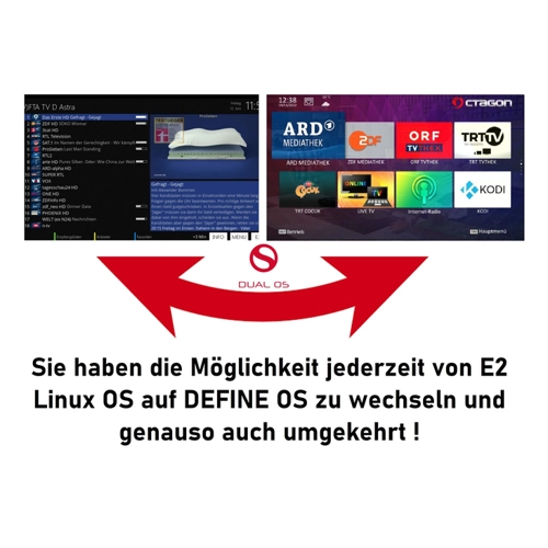 Bild von Octagon SF8008 Supreme UHD 4K Combo (DVB-S2X &amp; DVB-C/T2, Linux E2, M.2, Dual-WiFi) - mit 256 GB SSD