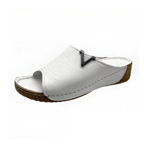 Bild von Elegante Damen Leder Pantoletten für den Sommer
