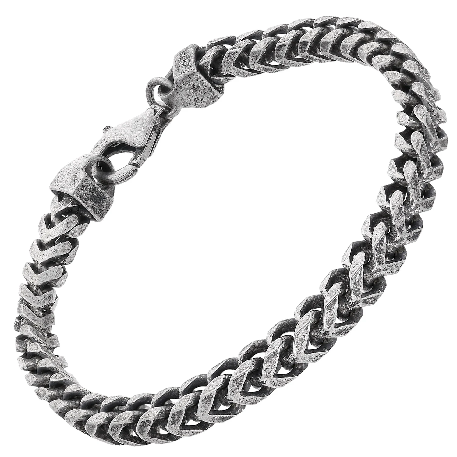 Bild von trendor 68204 Herren-Armband 925 Silber Oxydiert Fuchsschwanzkette 5,1 mm
