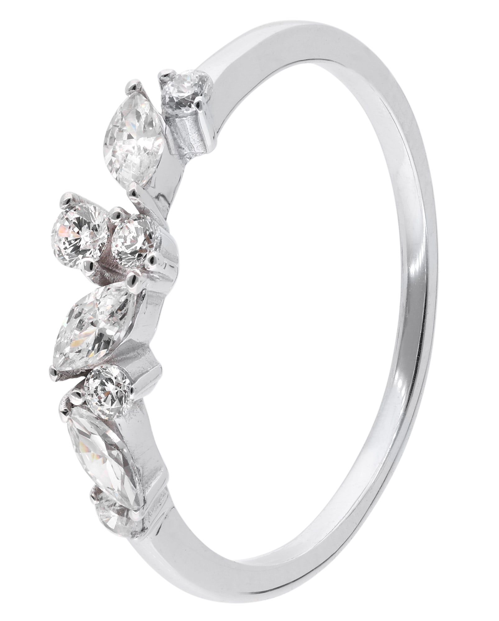 Bild von trendor 68476 Damenring 333 Weißgold Zirkonia-Ring