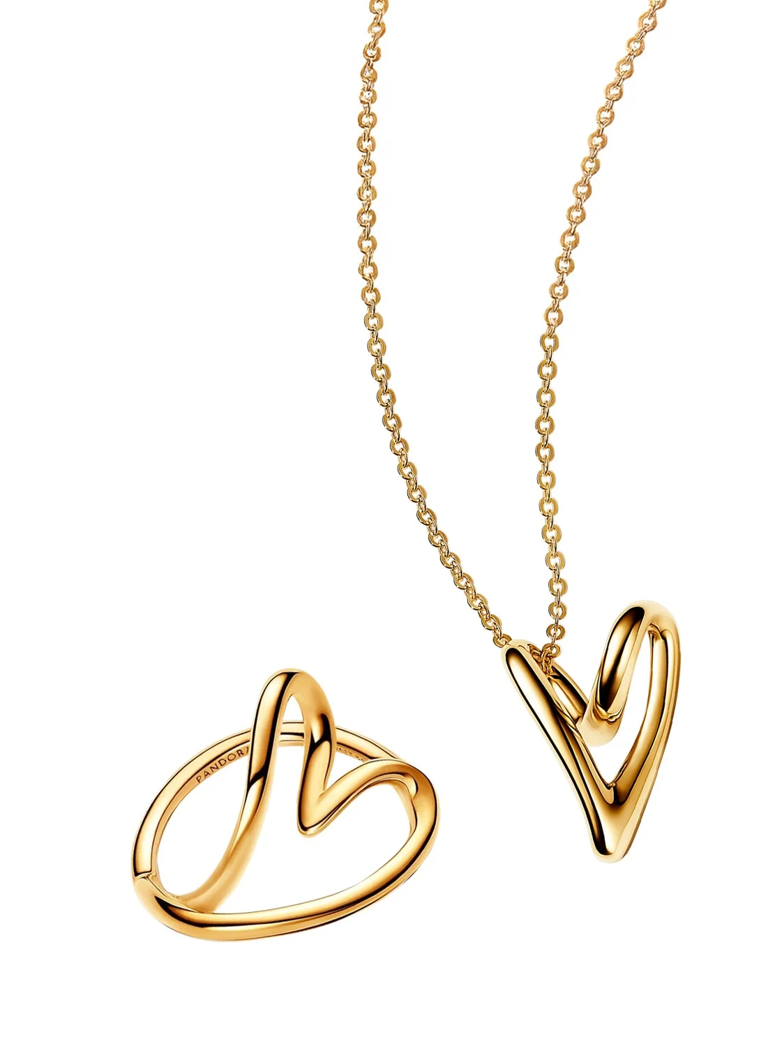 Bild von Pandora 68639 Geschenkset für Damen Herz Goldfarben