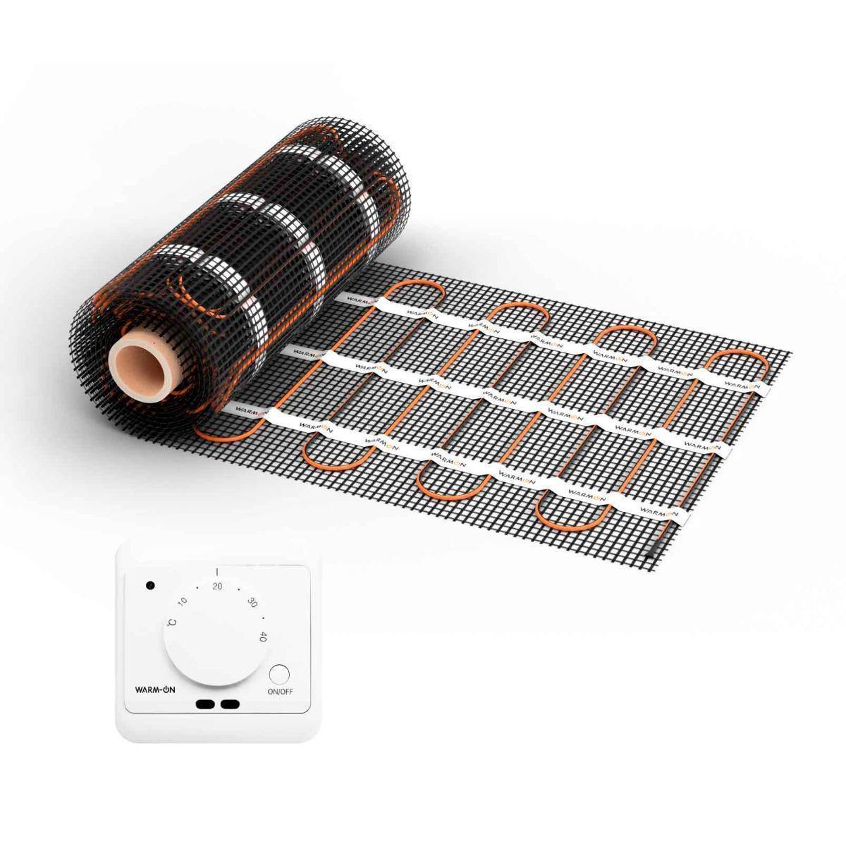 Bild von Heizmatte WARMON CLASSIC 150 W/m² mit Thermostat AC3082H analog, weiß - 1,5 m²